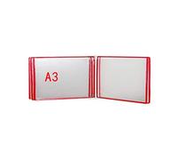 Présentoir à rabat A3 - 5 panneaux et 10 poches pour documents, œuvres d'art et photos - Organiseur mural pour la maison, le bureau et la salle de classe - Dimensions : 45 x 32 x 4,5 cm