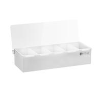 Présentoir à récipients - inox/PP - 5 x 450 ml | Royal Catering