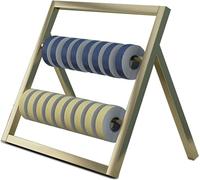Présentoir à rubans dorés - Organisateur d'écharpes à 2/3/4 niveaux et support d'exposition pour loisirs créatifs en vinyle, porte-bobines de rubans en fer, étagère à papier cadeau pour la m