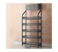 Présentoir à Snacks - Chariot de Vente Robuste avec étagères réglables, capacité de Charge élevée, roulettes ou Pieds pour Un roulement Fluide - Idéal pour Les supermarchés (Noir, 60 * 27 *