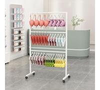 Présentoir à sous-vêtements avec roulettes, cintre commercial sur pied pour maillots de bain et lingerie, étagères de vente au détail pour magasins de vêtements