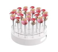 Présentoir à sucettes | Présentoir à dessert rond en acrylique transparent 22 trous | Présentoir de pour gâteau de mariage | cupcakes, bouquets de fruits, anniversaires, Noël, fêtes