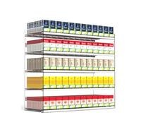 Présentoir à tabac en acrylique transparent avec support automatique pour livres d'allumettes pour supermarchés et magasins de détail, organisateur de comptoir durable pour les ventes et les