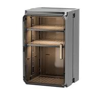 Présentoir à tasses à café, empilable, meuble de rangement de cuisine, porte latérale, convient pour la maison, la cuisine, le bureau, noir (M)