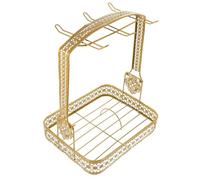 Présentoir à Tasses en Fer Doré, Rangement pour Six Mugs | Séchage Rapide, Accès Facile, Forme Spéciale, pour Bar Maison et Station Café