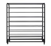 Présentoir à tissus grand format pour bobines de vinyle et films adhésifs pour carrosserie - Étagère suspendue réglable avec 14 barres et roulettes verrouillables - Largeur : 195 cm, organis