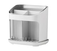 Présentoir à ustensiles - Boîte de rangement pour baguettes, support de drainage de cuisine, support compact | Système de plateau à fente, organisateur d'évier pour ensembles de cuillères, solution