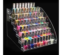 Présentoir à vernis à ongles en acrylique, organiseur de 2 à 7 niveaux, support de rangement transparent et robuste, montage facile (# 6 (septième étage))