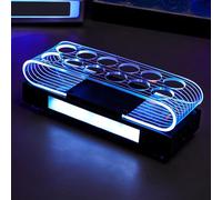 Présentoir à Verres à Vin Lumineux à LED Accessoires de Bars Casier a Vin à Cocktails en Acrylique pour Tavernes, Discothèques, Fêtes Privées sans Verre à Vin(White,24 * 9 * 8.5cm)