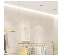 Présentoir à vêtements double couche et support réglable pour plafond - Pour vitrine de vente au détail - Présentoir de vêtements commerciaux (dB 120 cm)