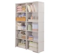 Présentoir à vêtements - Étagère de penderie pliable, tour de vêtements anti-poussière | Système de rangement compact pour placard, support de vêtements couvert avec plusieurs couches pour manteaux