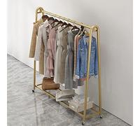 Présentoir à vêtements Roulant, étagère de Magasin de vêtements de détail, Cintre indépendant, unité de Rangement Robuste pour vêtements (C L160 x H155 cm/L63)