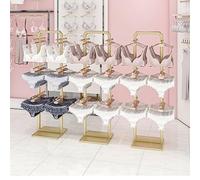 Présentoir à vêtements, support de soutien-gorge à poser au sol, sous-vêtements et shorts, support de vêtements 3 pièces pour magasins de détail, vitrine élégante pour vêtements