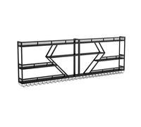 Présentoir à vin Mural en Fer, étagère Murale Industrielle, Grand Porte-égout à vin Mural, Porte-Verres à vin, Grand Porte-Gouttes murales montées avec lumières LED, Rangement pour Verres à