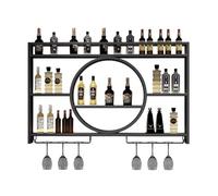 Présentoir à vin Mural en métal, étagères flottantes pour unité de Bar, casiers à vin muraux, présentoir en Fer, Support à vin avec, pour la Maison, Les Bars