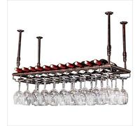 Présentoir à vin vintage en fer à suspendre pour verres à vin/Creative Home Bar/porte-verres à vin marron 60 x 35 cm