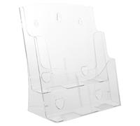 Présentoir A4 à Deux Niveaux en Acrylique, Transparent, pour Brochures | Design Moderne Simple, Tri Ordonné des Dossiers, pour Banques, Attente et Enseignants, Format A4