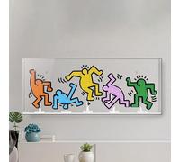 Présentoir acrylique pour Lego 31216 Keith Haring Dancing Little Man, transparent, anti-poussière, compatible avec Lego 31216 (vitrine uniquement) (transparent, 3 mm)
