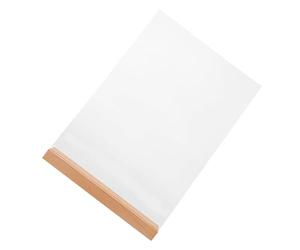 Présentoir Acrylique pour Menus de Table avec Base en Bois | Menus de Restaurant et Avis Importants, Installation Facile, Stabilité Renforcée, avec Bande en Silicone