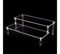 Présentoir Acrylique Transparent, 2 Niveaux Étagère d'affichage Acrylique, Organisateur Support d'affichage, Support de Présentation pour Figurine Vernis à Ongles Bijoux Cosmétiques Cupcake Parfums