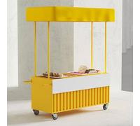 Présentoir alimentaire mobile avec roues verrouillables, chariot de concession facile à assembler pour marchés, foires et événements