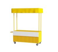 Présentoir alimentaire mobile avec roues verrouillables, chariot de vendeur en fer pour événements en plein air et marchés alimentaires de rue