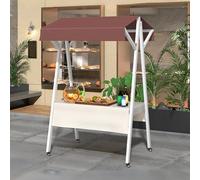 Présentoir alimentaire portable - Chariot en métal pour entreprise, stand de marché pour foires et événements, idéal pour vendre des collations et des bonbons