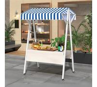 Présentoir alimentaire portable - Chariot en métal pour entreprise, stand de marché pour foires et événements, idéal pour vendre des collations et des bonbons
