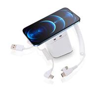 Présentoir Antivol pour Téléphone Portable Fixation de Griffe de Charge Rapide Silicone Antidérapant Présentoir D'alarme Antivol à Décibels élevés pour Téléphones Mobiles(Orifice de type C)