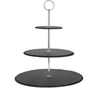 Olympia Présentoirà thé 3 étages en ardoise 300 x 345 mm