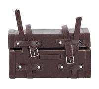Présentoir Artisanal de Boîte de Valise de Maison de Poupée de Coffre en Bois Miniature Vintage, avec un Accent Décoratif Unique pour la Maison