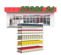 Présentoir Automatique | Support avec poussoirs | Rayonnages de Vente au détail pour dépanneurs | Vitrine 73,5x18,2x55cm | Solution de marchandisage Efficace