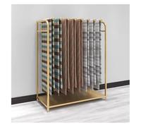 Présentoir autonome en métal pour vêtements et écharpes - Polyvalent pour ceintures, écharpes, hijabs - Support de sol élégant pour la maison et la vente au détail (D-120 x 60 x 150 cm)