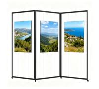 Présentoir Autonome Pour Expositions D'art,Chevalet Peinture D'artiste,Porte Affiche,Tableau Publicitaire,Pour Exposition Photo/Art/Peinture(3pcs,120 * 220cm/47.2 * 86.6in)