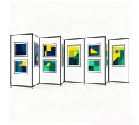 Présentoir Autonome Pour Expositions D'art,Support Affiche En Portable,Panneau D'affichage Marketing Commercial,Chevalet Peinture,Porte Affiche,Tableau Publicitaire(8pcs,120 * 200cm/47.2 * 78.7in)