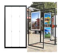 Présentoir Autonome Pour Expositions D'art, Support Publicitaire Mobile Pliable, Étagère Publicitaire En Métal, Présentoir De Photographie Autonome,(8pcs,100x240(39.4x94.5in))