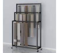 Présentoir autoportant en métal pour Foulards, étagère de Rangement Commerciale pour draps, Ceintures, Pantalons à Suspendre, Distributeur de Papier d'emballage avec 4 (Noir 150 cm (avec 30