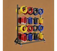 Présentoir autoportant pour bobines de câble, grand support de rangement mobile en acier pour cordons d'alimentation, présentoir pour enrouleurs de câbles, rallonges(A,2-Tier 160x90x150cm)