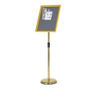 Présentoir Autoportant Robuste, Panneau D'affichage Réglable For Salons Et Expositions, Porte-bannière De Qualité Supérieure, Signalétique Marketing Portable(A2 standing sign Gold)