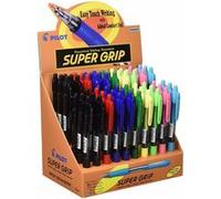 Présentoir avec stylos à bille Super Grip 60St - Bleu, Rouge, Vert, Noir