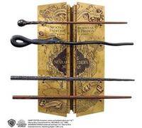 The Noble Collection – Présentoir + Baguettes Harry Potter Carte du Maraudeur Noir Plastique/Résine