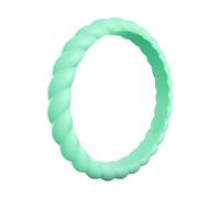 Présentoir Bande Bijoux Bague en silicone Bague de mariage Bague en silicone pour couples féminins Crochets Bagues Bagues (Mint Green, E)