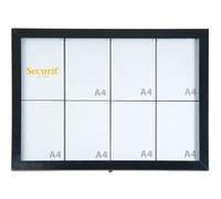 SECURIT - Porte-Menu Extérieur LED Black Star XXL - 8 Pages A4