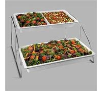 Présentoir Buffet Inox pour 2 Bacs GN 1/1