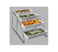 Présentoir Buffet Inox pour 4 Bacs GN 1/3 - Pujadas - Inox 525x360x325mm