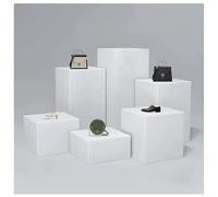 Présentoir carré empilable 1 pièce 40 x 40 x 80 cm Décoration d'événement Piliers Boîtes de base pour vêtements de mariée Magasins de chaussures et sacs Plates-formes vitrine
