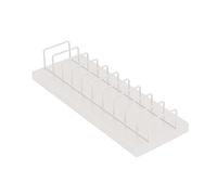 Présentoir cascade blanc laiteux en métal et porcelaine pour salle d'exposition, étagère de rangement idéale pour les entrepôts et les espaces de vente au détail