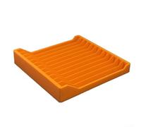 Présentoir CD compact pour jusqu'à 12 disques, design en plastique avec fonctions d'économie d'espace, pour un rangement efficace de la collection de médias (orange)
