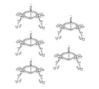 Présentoir circulaire stable - Matériaux en fer pratiques - Base de présentation de collection - Organisateurs d'étagères décoratives modernes - Support rond en fer