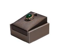 Presentoir Collier Brown PU Leather Bracelet Pendant Necklace Jewellery Display Counter Stand Holder Bust Ring Earrings Presentation Shelf(Bilateral pendant S)